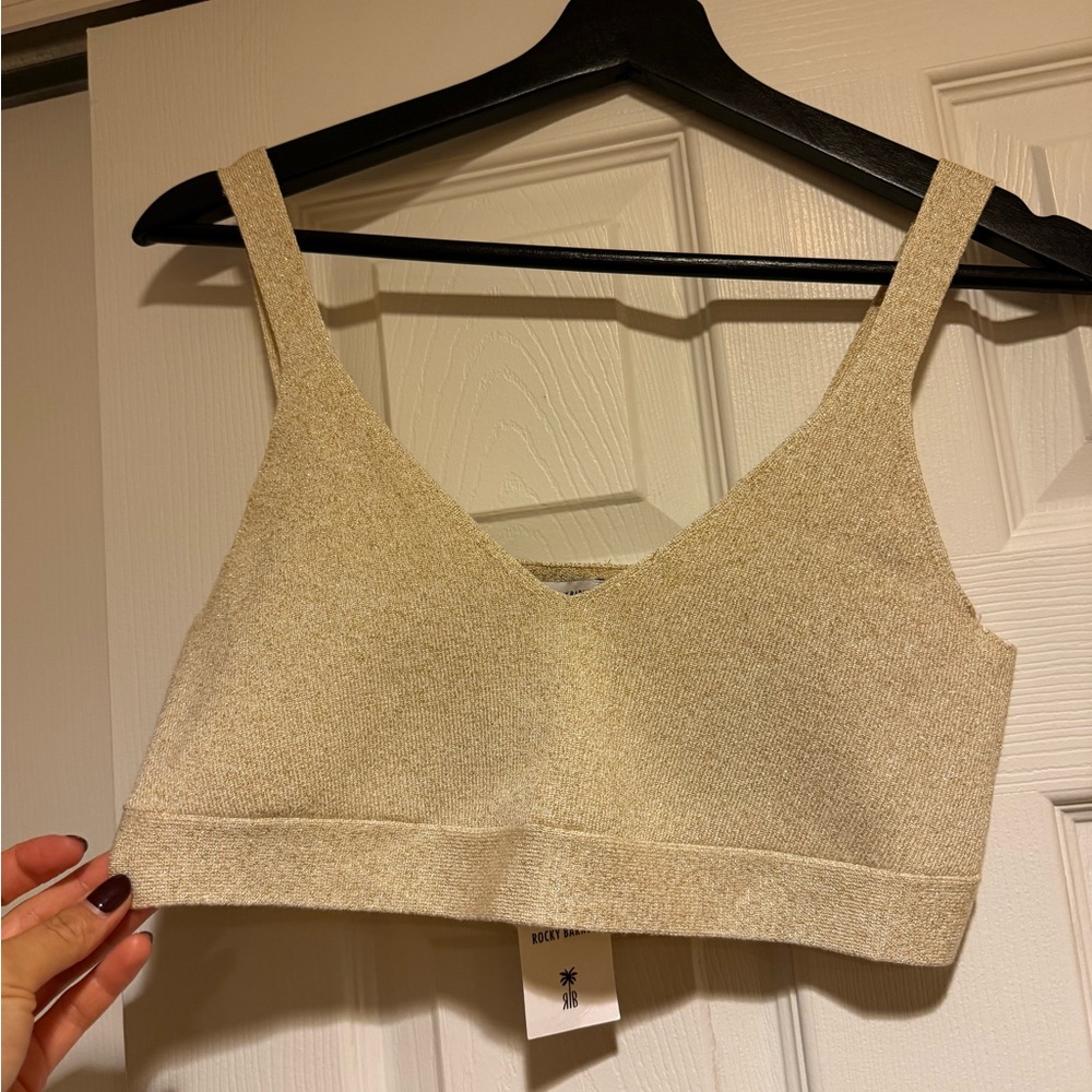 Express Metallic Knit Bralette